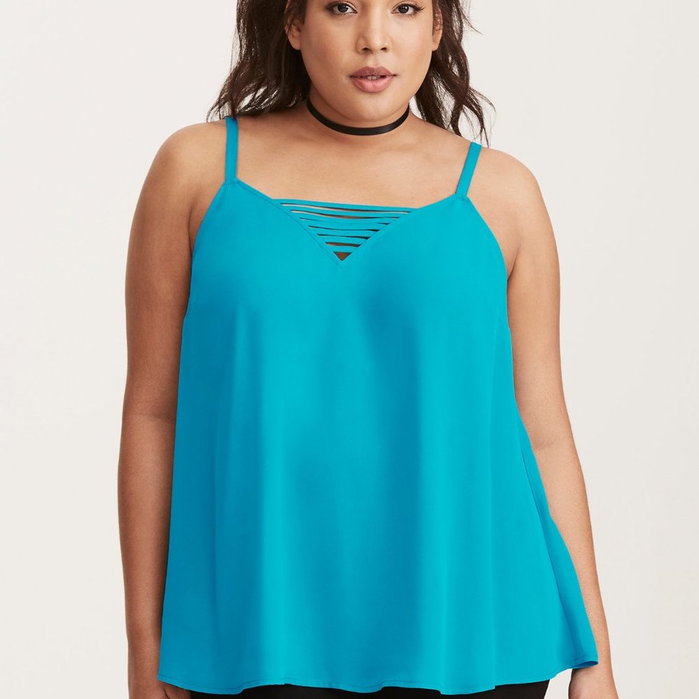 TORRID STRAPPY DEEP V SWING CAMI